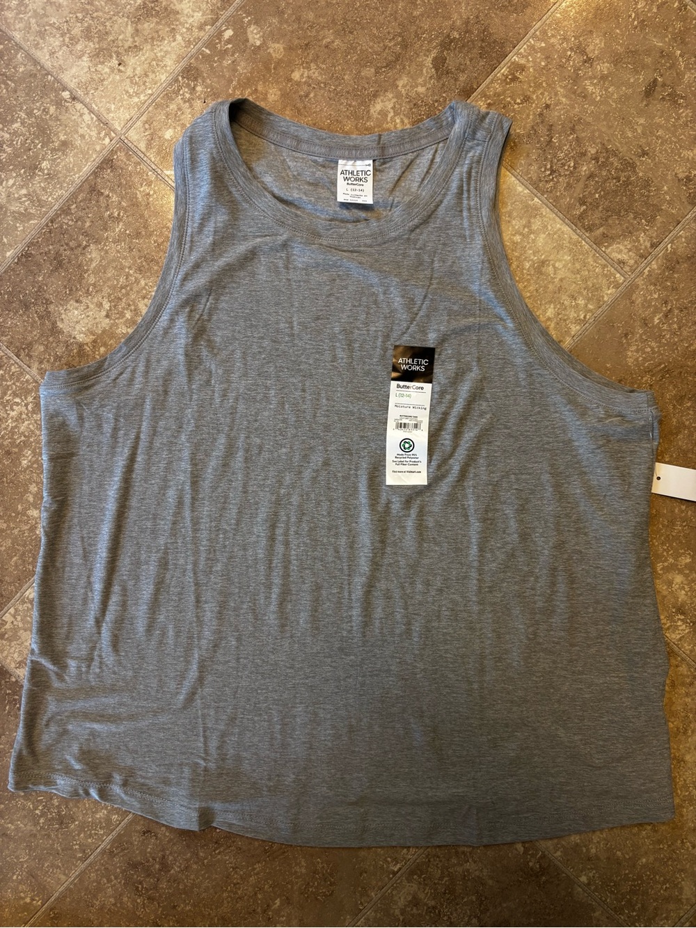 Athletic Works Womens Gray Tank Top